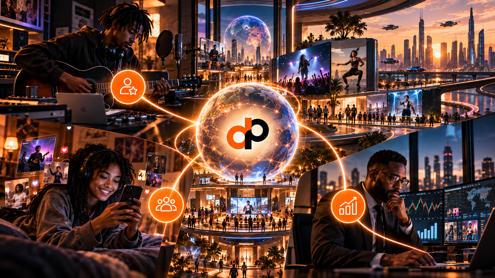 Connected Dream Planet ecosystem linking creators, audiences and opportunity